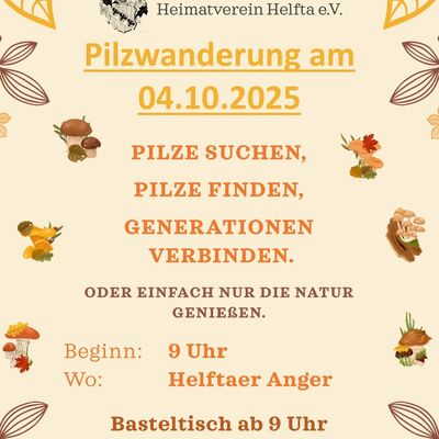Pilzwanderung in Helfta 